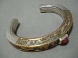 Incredible Vintage Navajo Begay Gold Sterling Silver Native American Bracelet-Nativo Arts