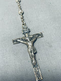 Very Rare Vintage Navajo Sterling Silver Rosary Necklace-Nativo Arts