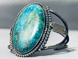 One Of The Best Ever Vintage Native American Navajo Chrysocolla Sterling Silver Bracelet-Nativo Arts