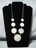 Tremendous Navajo Native American Silver Coins Necklace-Nativo Arts