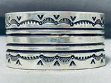 Enormous Heavy 128 Grams Vintage Native American Navajo Sterling Silver Bracelet-Nativo Arts