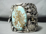 Lizard 222 Gram Native American Turquoise Sterling Silver Bracelet-Nativo Arts