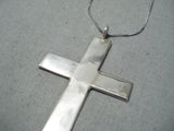 Very Important Vintage Native American Hopi Morris Robinson Sterling Silver Cross Necklace-Nativo Arts