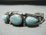 Very Important Native American Navajo Ella Linkin Turquoise Sterling Silver Bracelet-Nativo Arts