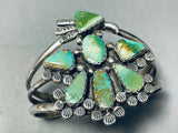 One Of Best Ever Vintage Native American Navajo Royston Turquoise Bird Sterling Silver Bracelet-Nativo Arts