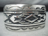 Authentic Vintage Native American Navajo Thomas Singer Sterling Silver Bracelet-Nativo Arts