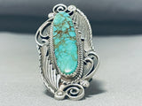 Fascinating Vintage Native American Navajo Royston Turquoise Sterling Silver Ring-Nativo Arts