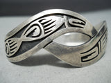 Superlative Vintage Hopi Sterling Silver Bracelet Native American Old-Nativo Arts