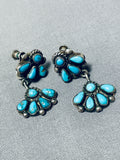 Wonderful Vintage Native American Zuni Turquoise Sterling Silver Earrings-Nativo Arts
