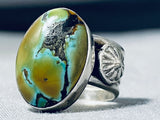 Rare Forgskin Turquoise Vintage Native American Navajo Ben Begaye (d.) Sterling Silver Ring-Nativo Arts