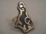 Distinctive Vintage Hopi 'Amazing Quail' Sterling Native American Jewelry Silver Ring Old Pawn-Nativo Arts