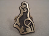 Distinctive Vintage Hopi 'Amazing Quail' Sterling Native American Jewelry Silver Ring Old Pawn-Nativo Arts