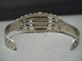 Dramatic Vintage Native American Jewelry Navajo Sterling Silver Crossed Arrows Bracelet-Nativo Arts