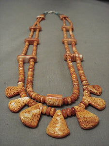 Duel Channeled 'Tears Of Joy' Navajo Native American Jewelry Silver Shell Necklace-Nativo Arts
