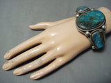 Best Important Rick Martinez Vintage Native American Navajo Turquoise Sterling Silver Bracelet-Nativo Arts