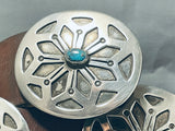 Star Wheel Vintage Native American Navajo Turquoise Sterling Silver Concho Belt Old-Nativo Arts