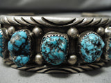 Chunky Chunky! Vintage Navajo Turquoise Native American Sterling Silver Bracelet-Nativo Arts