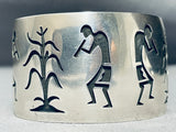 Important Authentic Vintage Native American Hopi Sterling Silver George Phillips Bracelet-Nativo Arts