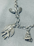 One Of The Most Unique Vintage Southwestern Sterling Silver Fetish Necklace-Nativo Arts