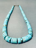 Fabulous Vintage Santo Domingo #8 Turquoise Mine Sterling Silver Necklace-Nativo Arts