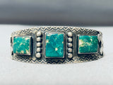 Early Vintage Native American Navajo Cerrillos Turquoise Sterling Silver Bracelet-Nativo Arts