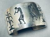 Important Authentic Vintage Native American Hopi Sterling Silver George Phillips Bracelet-Nativo Arts