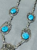 Important Best Ben Begaye (D.) Vintage Native American Navajo Turquoise Sterling Silver Necklace-Nativo Arts