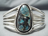 Amazing Vintage Native American Navajo Bisbee Turquoise Sterling Silver Bracelet-Nativo Arts