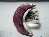 Dynamic Navajo Purple Spiny Oyster Sterling Silver Ring Native American-Nativo Arts