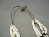 One Of The Finest Native American Navajo White Shell Heishi Jacla Necklace-Nativo Arts