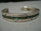 Native American Important Vintage Shawnee Choctaw Sterling Silver Bracelet Old-Nativo Arts