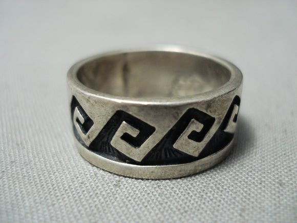 Marvelous Vintage Hopi Sterling Silver Ring Native American-Nativo Arts