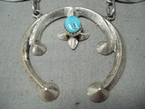 Important Betsoi Family Native American Navajo Turquoise Sterling Silver Naja Necklace-Nativo Arts