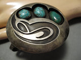 Rare Vintage Native American Navajo Swan Royston Cerrillos Turquoise Sterling Silver Bracelet-Nativo Arts