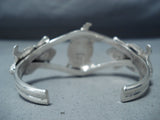 Whimsical Navajo Sterling Silver Southwestern Toad Bracelet Native American-Nativo Arts