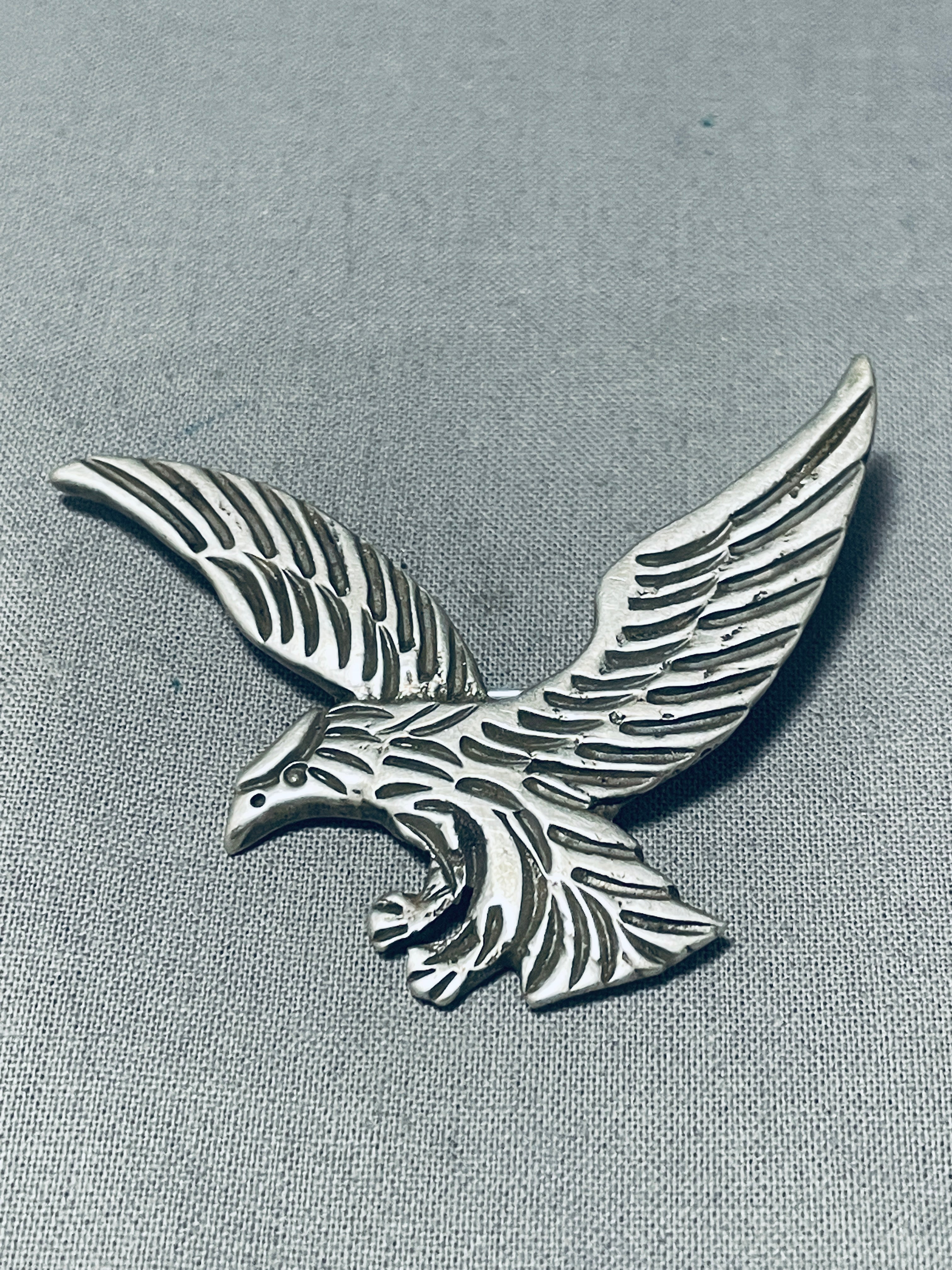 Magnificent Vintage Native American Navajo Sterling Silver Eagle Pin –  Nativo Arts