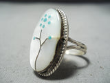 Turquoise Tree Vintage Zuni Sterling Silver Native American Ring-Nativo Arts