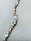 Native American Unique Vintage Santo Domingo Gilbert Turquoise Heishi Sterling Silver Necklace-Nativo Arts