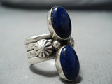 Marvelous Navajo Lapis Sterling Silver Ring Native American-Nativo Arts