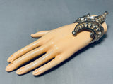 Incredible Southwest Taxco Vintage Sterling Silver Hinged Bracelet Old-Nativo Arts
