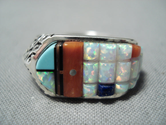 Fantastic Navajo Opal, Turquoise Sterling Silver Ring Native American-Nativo Arts