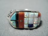 Fantastic Navajo Opal, Turquoise Sterling Silver Ring Native American-Nativo Arts