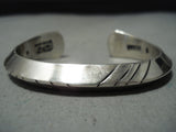 Authentic Vintage Native American Navajo Orville Tsinnie Sterling Silver Bracelet-Nativo Arts