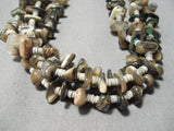 One Of The Finerst Vintage Native American Navajo Abalone Shell Sterling Silver Necklace Old-Nativo Arts