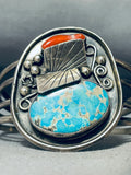 Important Easter Blue Turquoise Vintage Native American Navajo Sterling Silver Bracelet-Nativo Arts