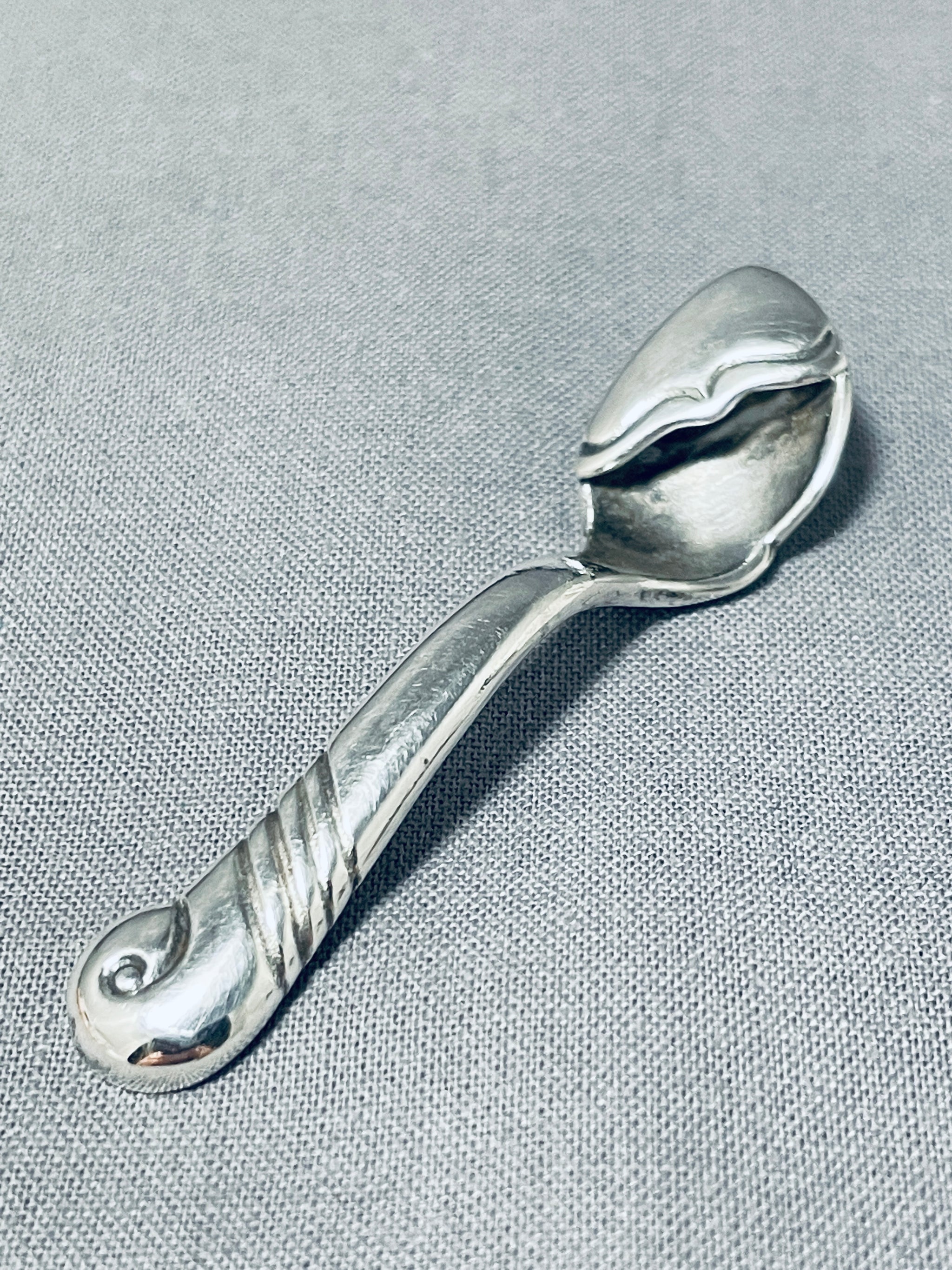 カトラリー(スプーン等) White Hogan Baby Spoon Native American c.1920 Navajo Silver Arrow Spoon – Peacepiece
