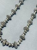 Orville Tsinnie Hogan Bead Vintage Native American Navajo Turquoise Sterling Silver Necklace-Nativo Arts