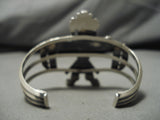 Quality Native American Navajo Freddie Maloney Kachina Turquoise Sterling Silver Bracelet-Nativo Arts