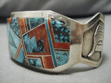 Best Vintage Native American Navajo Authentic Floyd Becenti Turquoise Sterling Silver Bracelet-Nativo Arts