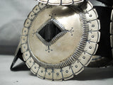 Historical Vintage Native American Navajo Late 1800's/1900's 1st Phase Coin Silver Concho Belt-Nativo Arts